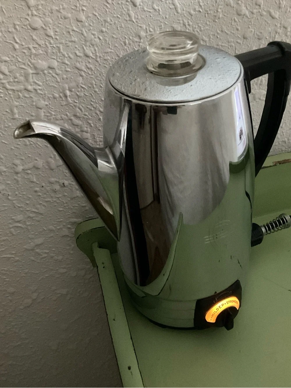 Vintage Sunbeam Percolator Coffee Maker MCM Chrome Stainless Steel